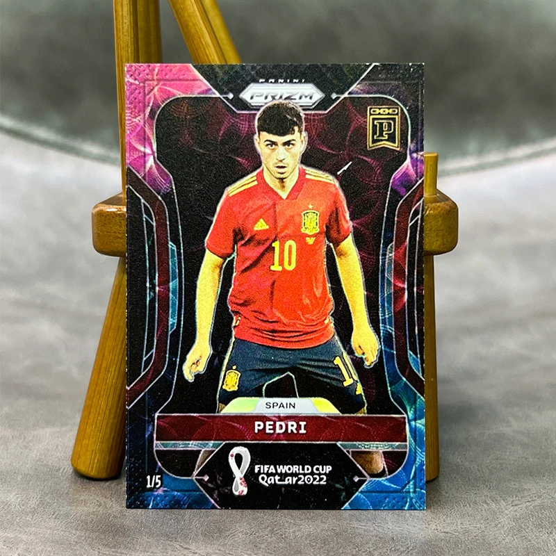 DIY Homemade Panini Star signature card Pedri Kylian Mbappe Neymar Cristiano Ronaldo Character collection card toys
