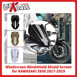 Z 650 Z-650 High Quality ABS Windscreen Windshield Shield Screen with Bracket For Kawasaki Z650 2017 2018 2019 Smoke Black Clear