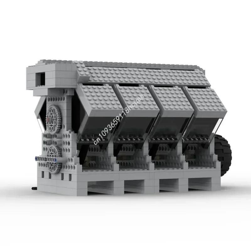 650PCS V8 Vacuum Engine The Maximum Rotational Speed Is 2548! Technology Model Moc Building Blocks Stacking Bricks Creative