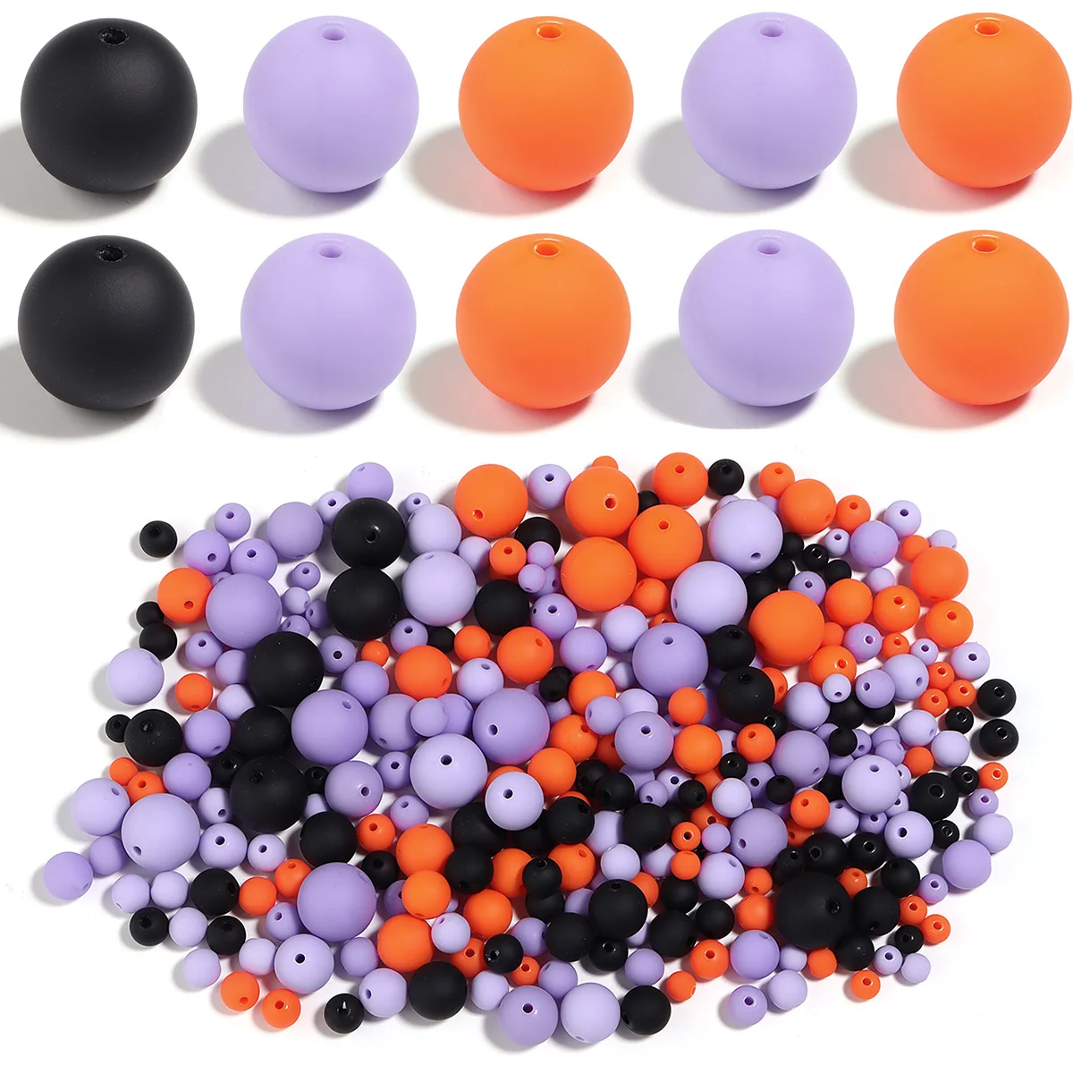 20-100pcs 6/8/10/12/16mm Matte Acrylic Beads Halloween Color Round Loose Beads For Jewelry Making DIY Necklace Bracelet Supplies