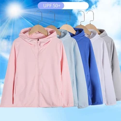 UPF50+ Sun Protection Clothing for Kids Blocking UV Rays Sunscreen Jacket Girls and Boys Women Fishing Climbing Travel Summer