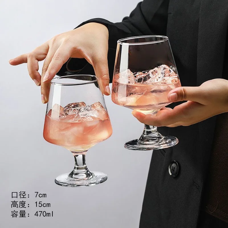 

Soda Bubble Cup Internet Celebrity Restaurant Glass Wine Glass Short-Legged Brandy Cup Ice Coffee Cup Beverage Cup