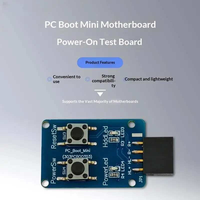 PC External Power Reset Switch 9Pin Motherboard HDD LED Scratch Resistant for Industrial PC Repair DIY Build