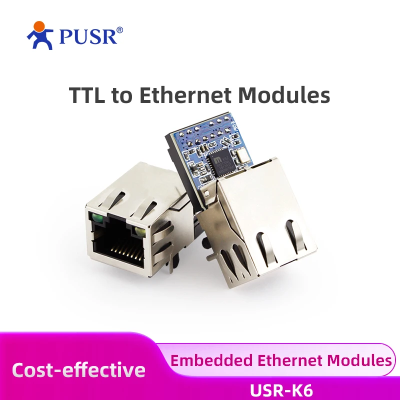 (Price for 4 Piece) PUSR UART TTL to ethernet converter module Kport tiny size bi-directional transmission TCP UDP USR-K6