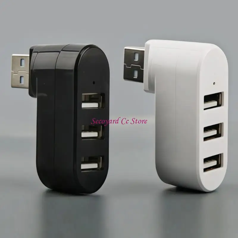 

N3UC 3-портовый USB-разветвитель, вращающийся на 180 градусов считыватель 3 в 1, адаптер USB2.0 для ноутбуков, ноутбуков,