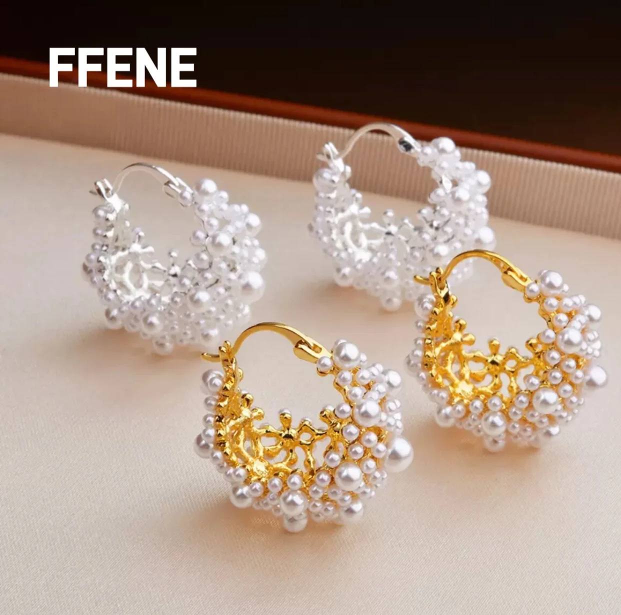 

[Sweet Personality] High-end retro temperament ear clip pearl earrings for women, sweet and luxurious ear ornaments