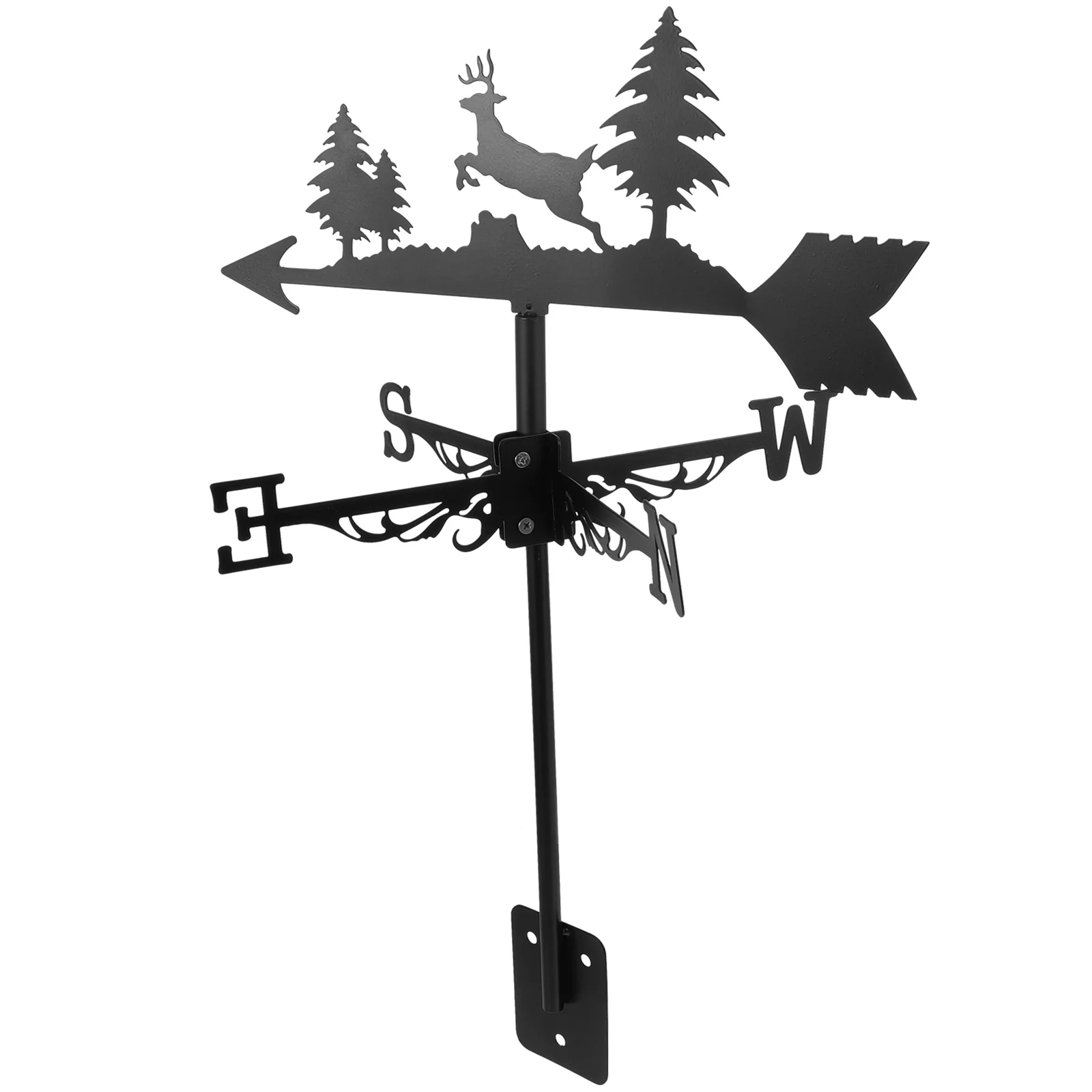 Outdoor Decor Wind Vane Weather Vanes for Yard Deer Weathervane Black Mount