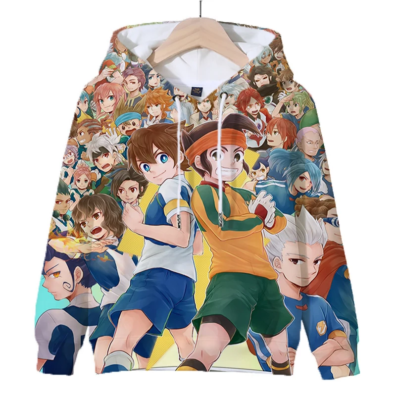 Inazuma Eleven Go Print Hoodies Autumn Sweatshirts Cartoon Tops Kids Clothes Harajuku Hoodie for Boys Girls Pullovers Sudadera