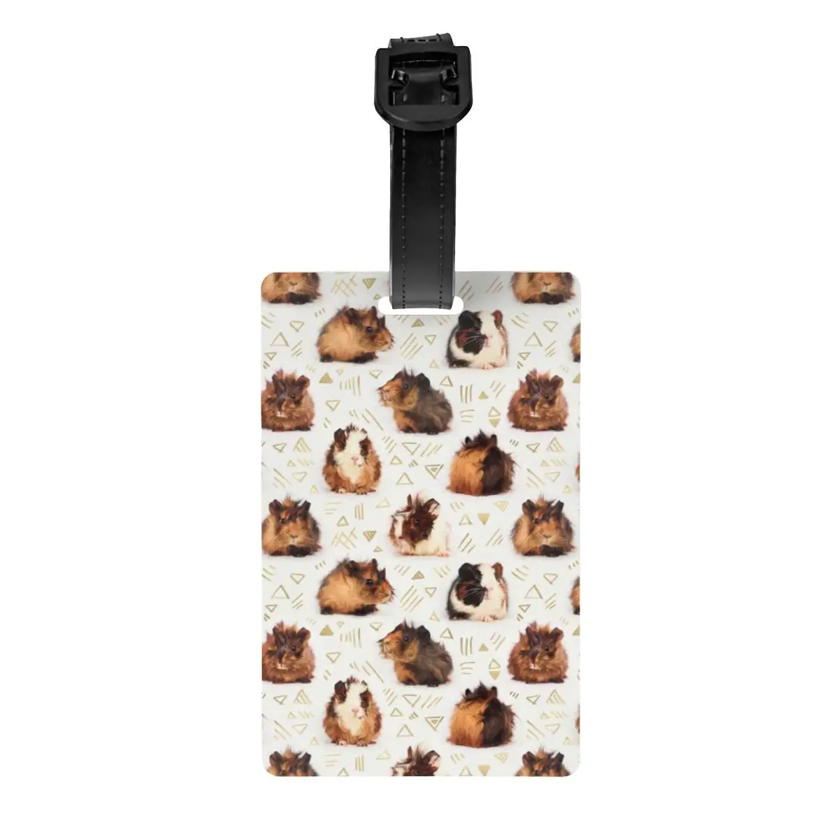 Custom Cute Guinea Pig Pet Luggage Tag Animal Travel Bag Suitcase Privacy Cover ID Label