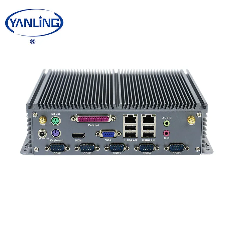 New Arrival YANLING Embedded Computer IBOX-206 PLUS J1900 Quad Core Fanless Industrial PC Touch Screen 32G/64G/128G SSD Stock