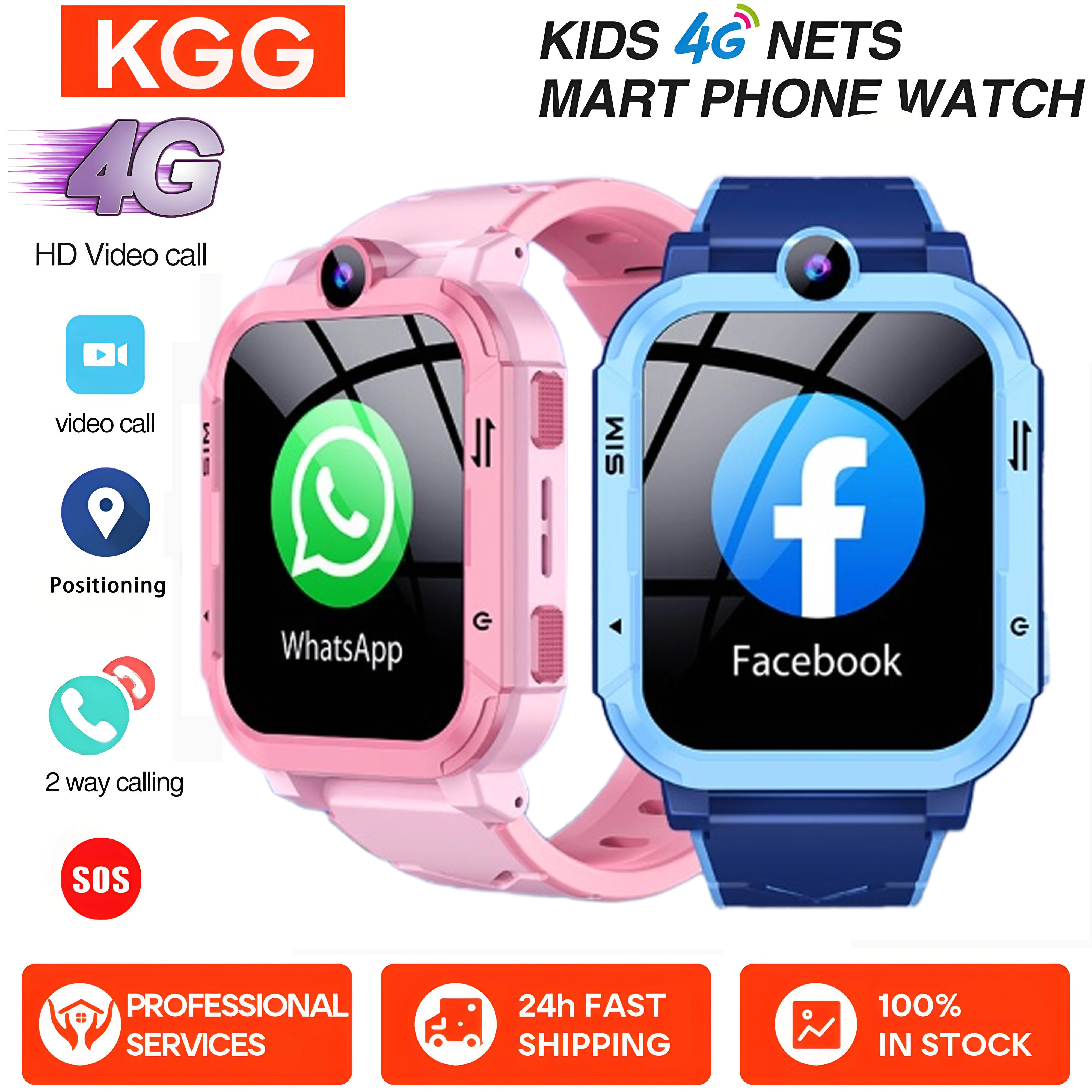 

Детские умные часы 4G, телефон WhatsApp, GPS, Wi-Fi, местоположение, видеозвонок, SOS-вызов, монитор сзади, детские умные часы, подарок, 1 + 8 ГБ, приложение, нагрузка
