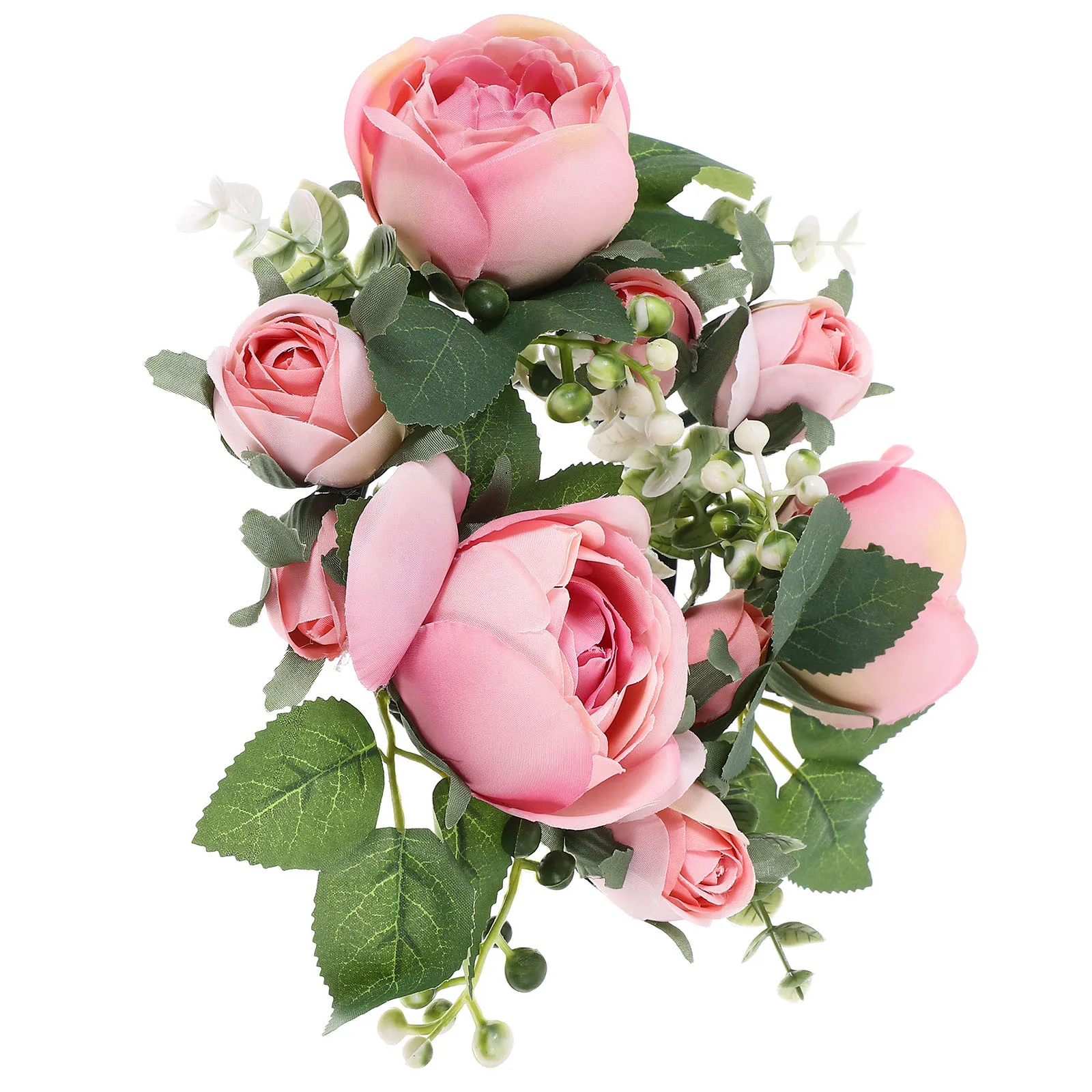 

Wedding Wreath with Artificial Roses Elegant Rings for Pillars Floral Centerpiece for Party Home Decor