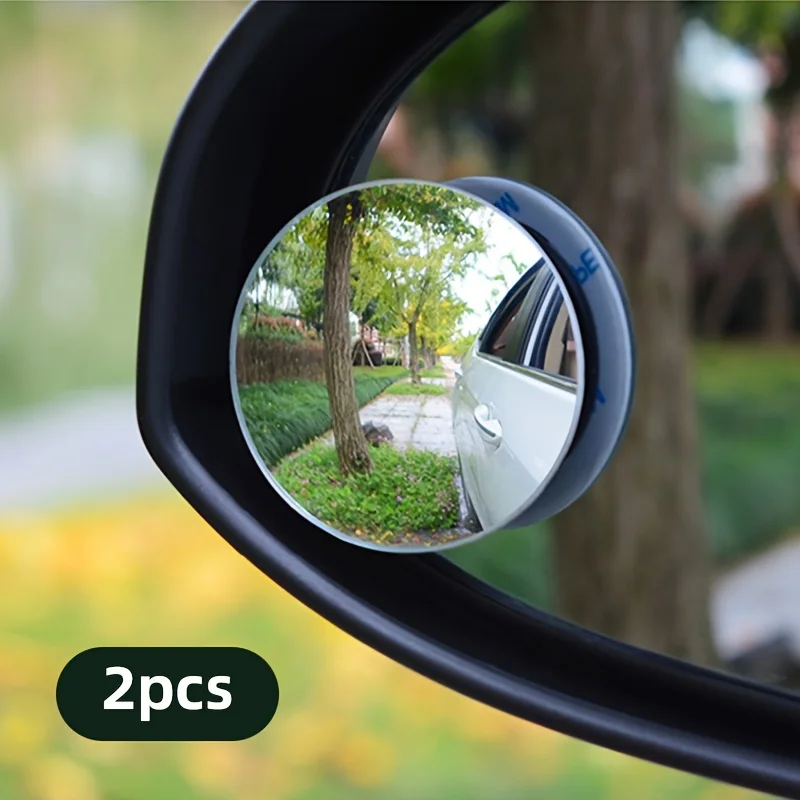 Car Blind Spot Rear View Mirror Wide Angle 360 Degree Adjustable Small Round Mirror Car Reverse Auxiliary Rearview Convex Mirror