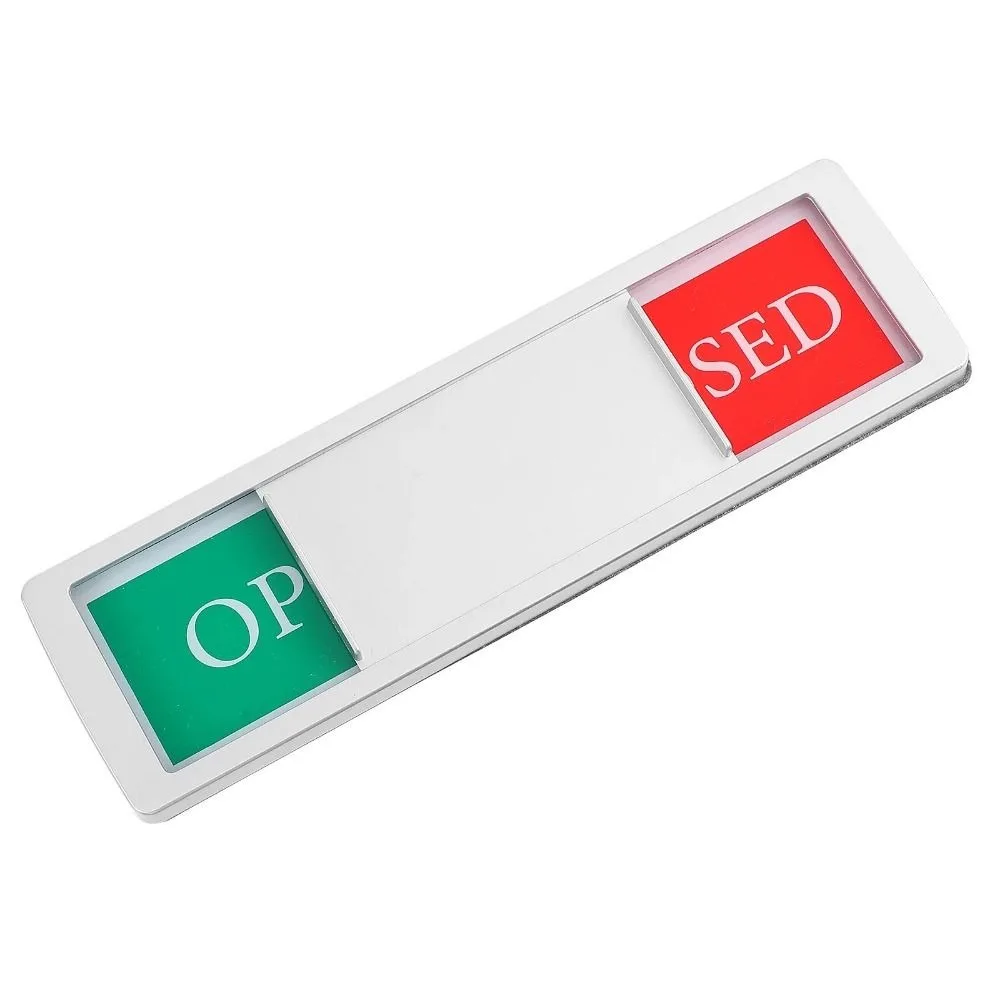 Magnetic OPEN Slide Sign Double Sided Durable Office Indicator Convenient Reusable OPEN CLOSED Signboard Restroom