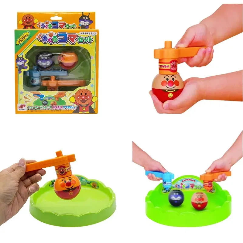 Japanese Anime Figure Anpanman Gyroscope Toys Interactive Gyro Balance Spinning Ball Battle Game Collect Ornaments Gifts