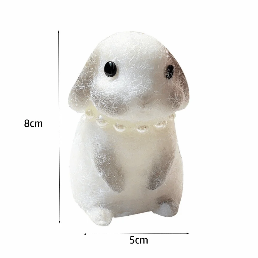 Soft Bunny Squishy Stress Balls Slow Rebound Stress Release Kawaii Squeeze Simulation Toy Silicone Bunny Pinching Toy