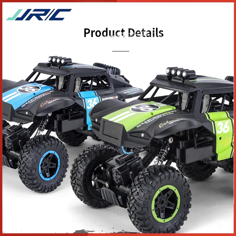 JJRC Q101 Shockproof Climbing Buggy Vehicle Boy Crawling RC Car 2.4G 6WD Remote Control Off-road Truck Toy with Front LED Light