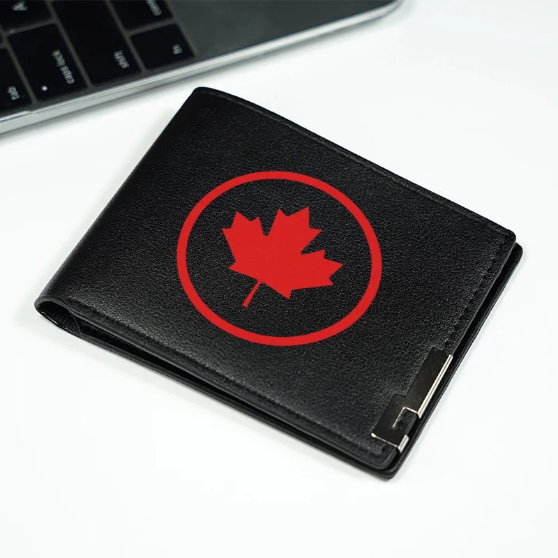 DESIGN LEAF DAGRA CANADA PORtafoglio sottile da uomo in pelle PU LEGGERO DURABILE BUSINESS STYLE ACCESSORIO COMPATTO PER L'uso quotidiano