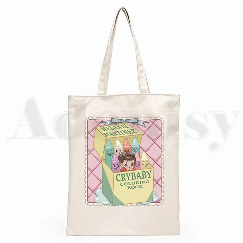 

Cry Baby Melanie Martinez Aesthetic Design Shoulder Canvas Bags Large Capacity College Harajuku Handbag Unisex Bag Shopping Bag