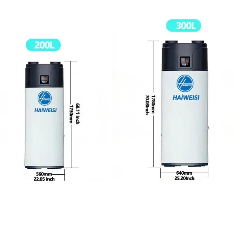 /300L R290 300L Electric Outdoor Air Source Heat Pump High Efficiency Class Metal Housing Household Use