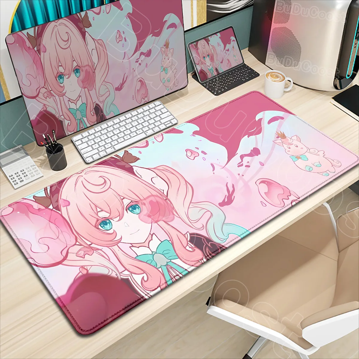 New Anime Business Card Pattern Mouse Pad Gamer Honkai Star Rail Desk Mat Computer Accessories Mousepad Stitch Edge Keyboard Mat