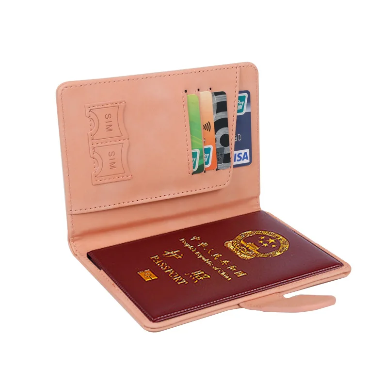 Men PU Leather Wallet Travel Passport Purse Card Male Travel Accessories Hand Carry Passport Business Cards Holder Wallet