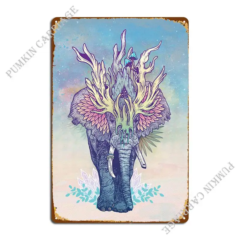 

Spirit Animal - Elephant Metal Plaque Poster Party Plaques Living Room Wall Decor Designer Tin Sign Poster