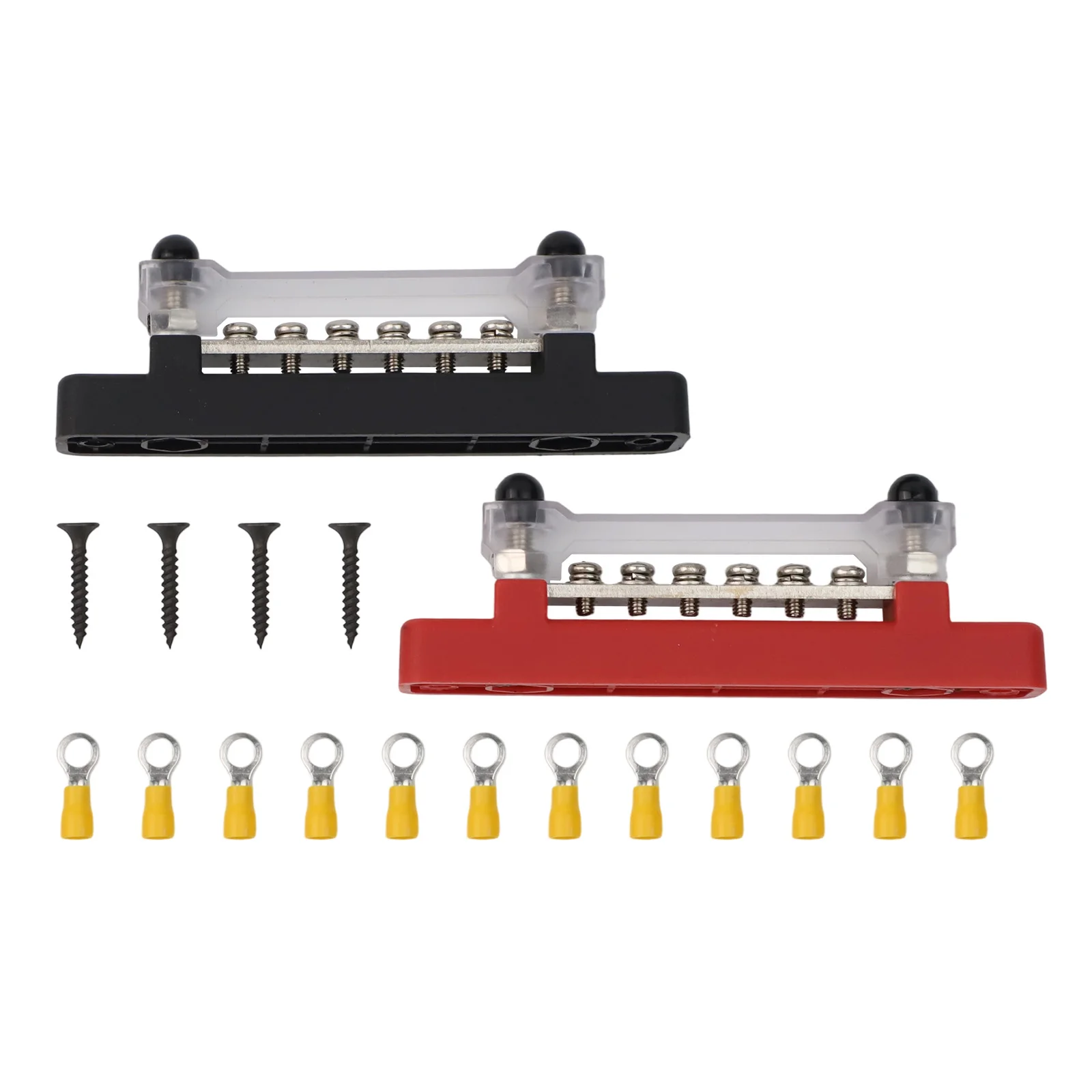 

150A Amperage Black M6 Bus Bar Compact Design Continuous Amperage 150A DC Electrical Wiring For Boats For Campers