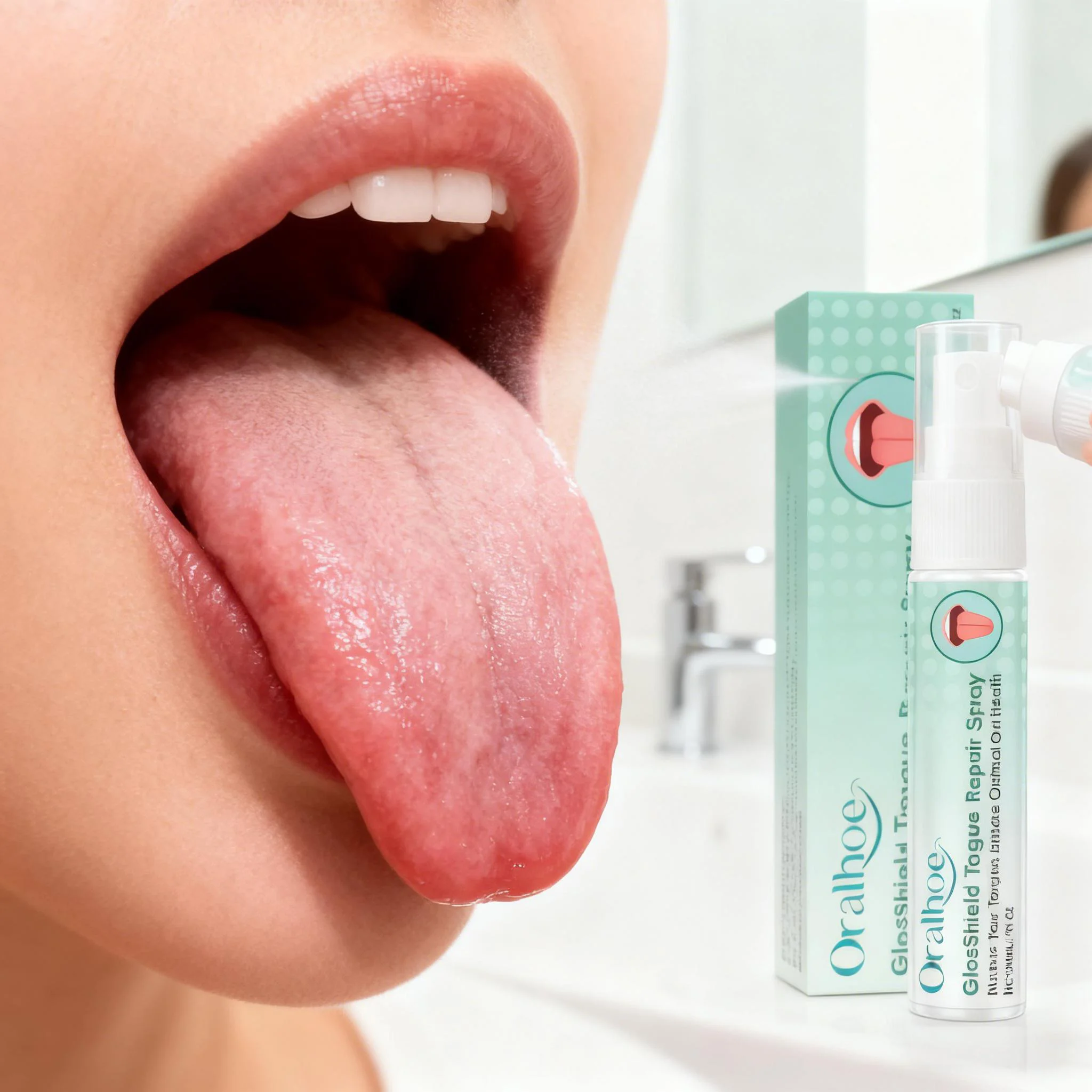 Tongue Repair Spray Reduce Inflammation Swelling Prevent Ulcers Fight Bad Breath Healthy Oral Hygiene Care Mouth Freshener Spray