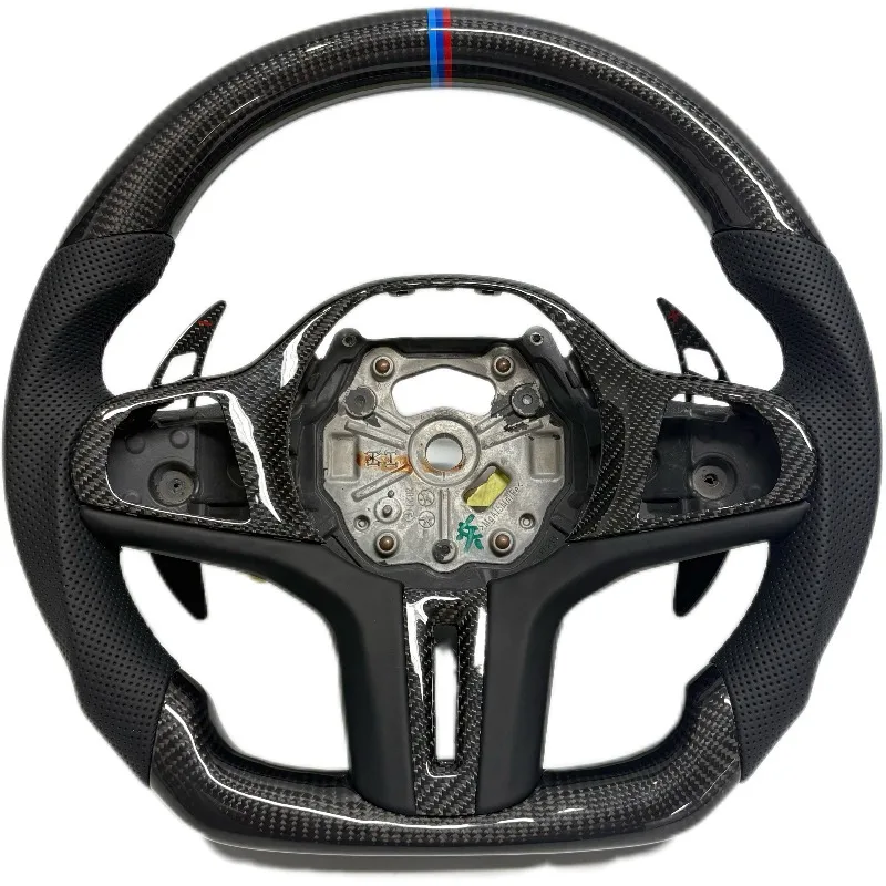 For G01 G02 G05 G06 G09 G11 G12 G15 G20 G22 G28 G29 G30 G80 G82 F40 F90 Carbon Fiber Steering Wheel Car Accessories