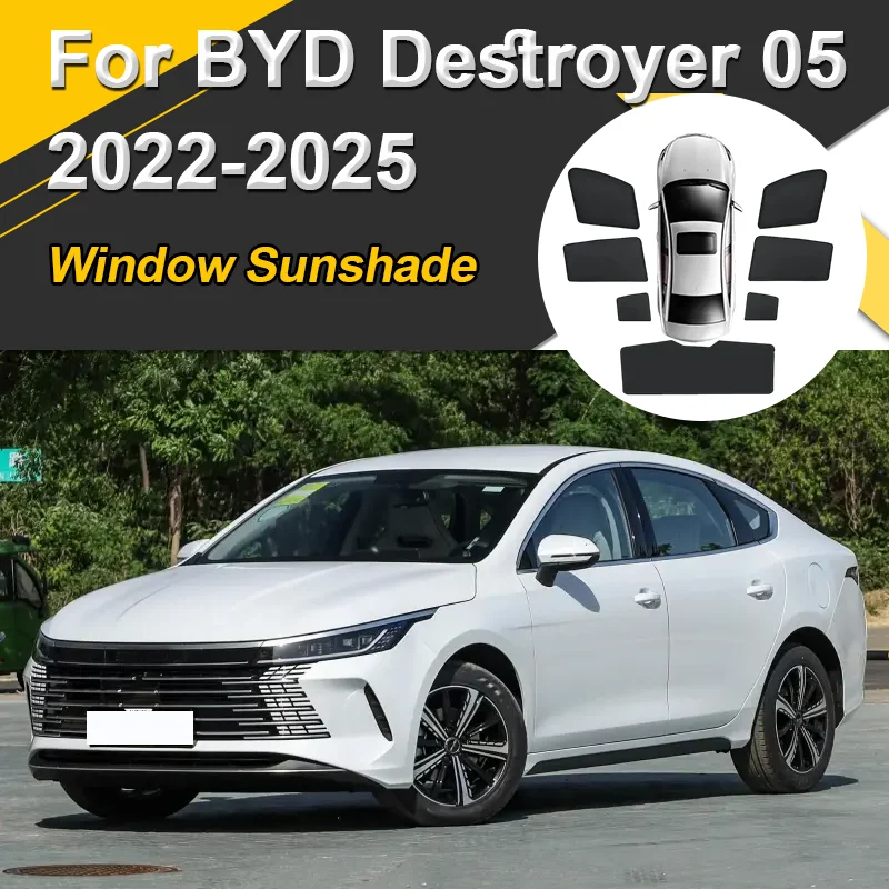 

Car Sun Shades For BYD Destroyer 05 2022-2025 Chazor Sunshades Magnetic Heat insulation Visor Mesh Window Curtains Accessories