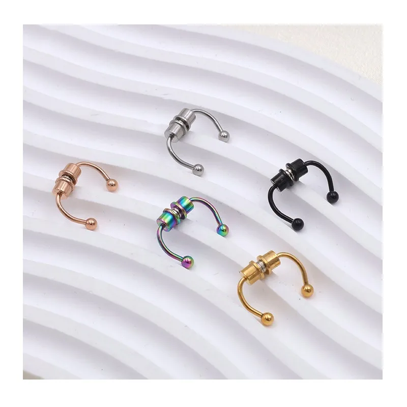 Hot-selling Magnet Nose Ring Non-perforated Magnetic Magnetic Nose Stud Nose Clip Nose Ring Stainless Steel Nose Ring
