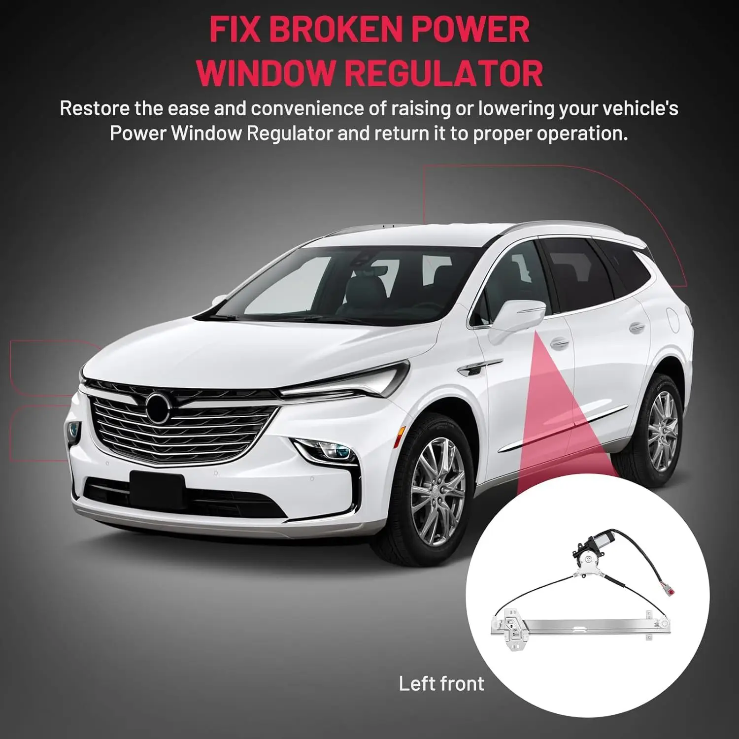 748-129 Power Window Regulator with Motor Front Left for Honda Pilot 03 04 05 06 07 08 2003 2004-2008