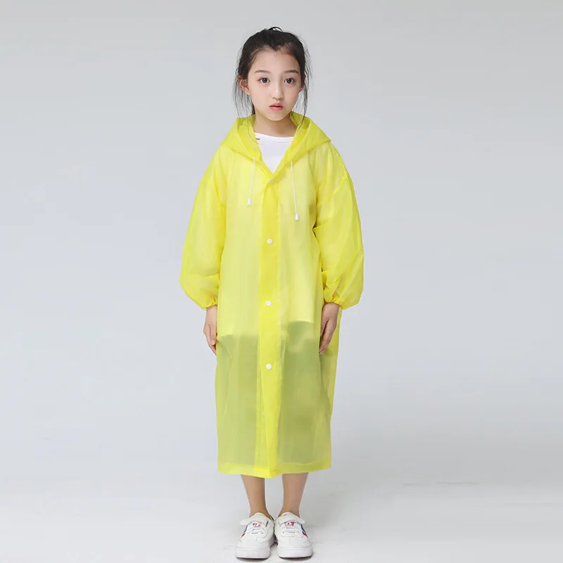 EVA Children Raincoats Raincoat Thickened Waterproof EVA Rain Coat Kids Clear Transparent Tour Waterproof Rainwear Suit