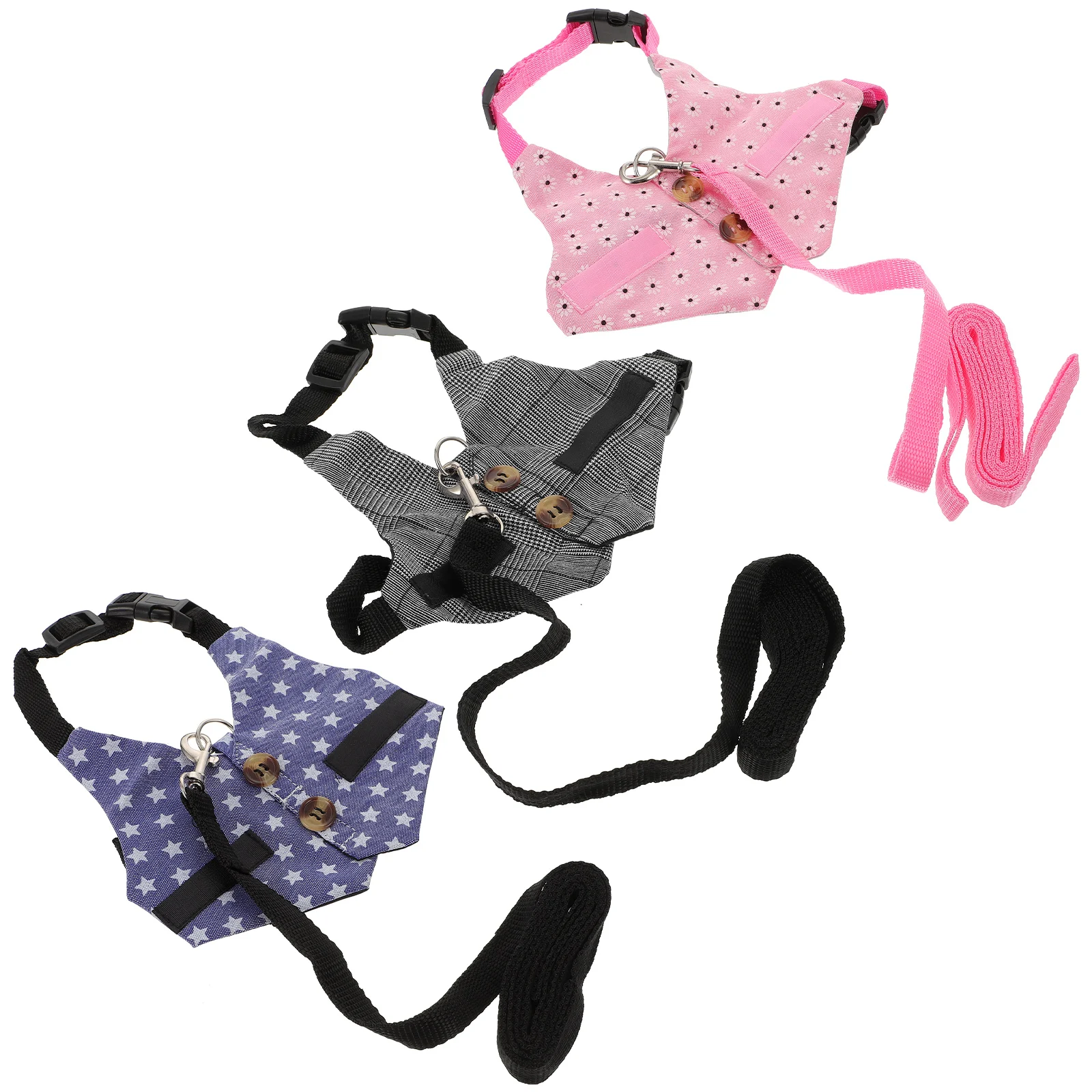 

3 Sets Rabbit Harness Leash Adjustable Bunny Vest Rope Small Animal Pet Accessories Breathable Cotton Outdoor Traction Tool