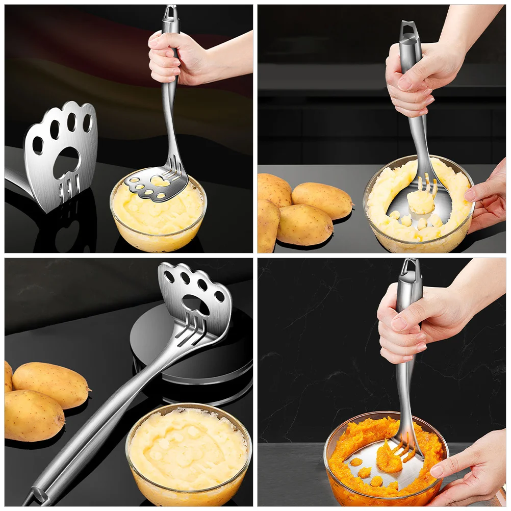 

Пресс для картофеля из нержавеющей стали, 1 шт., усиленный, для приготовления пюре из картофеля, тыквы, моркови, кухонный инструмент, бытовой гаджет