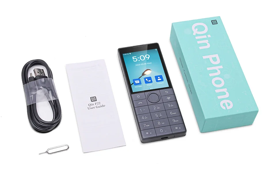 Qin F22 4G Touch Screen Keypad Smartphone Android 11 2.8 Inch No Camera 2GB+16GB 1700mAh Duoqin Grey WhatsApp Google Play Phone