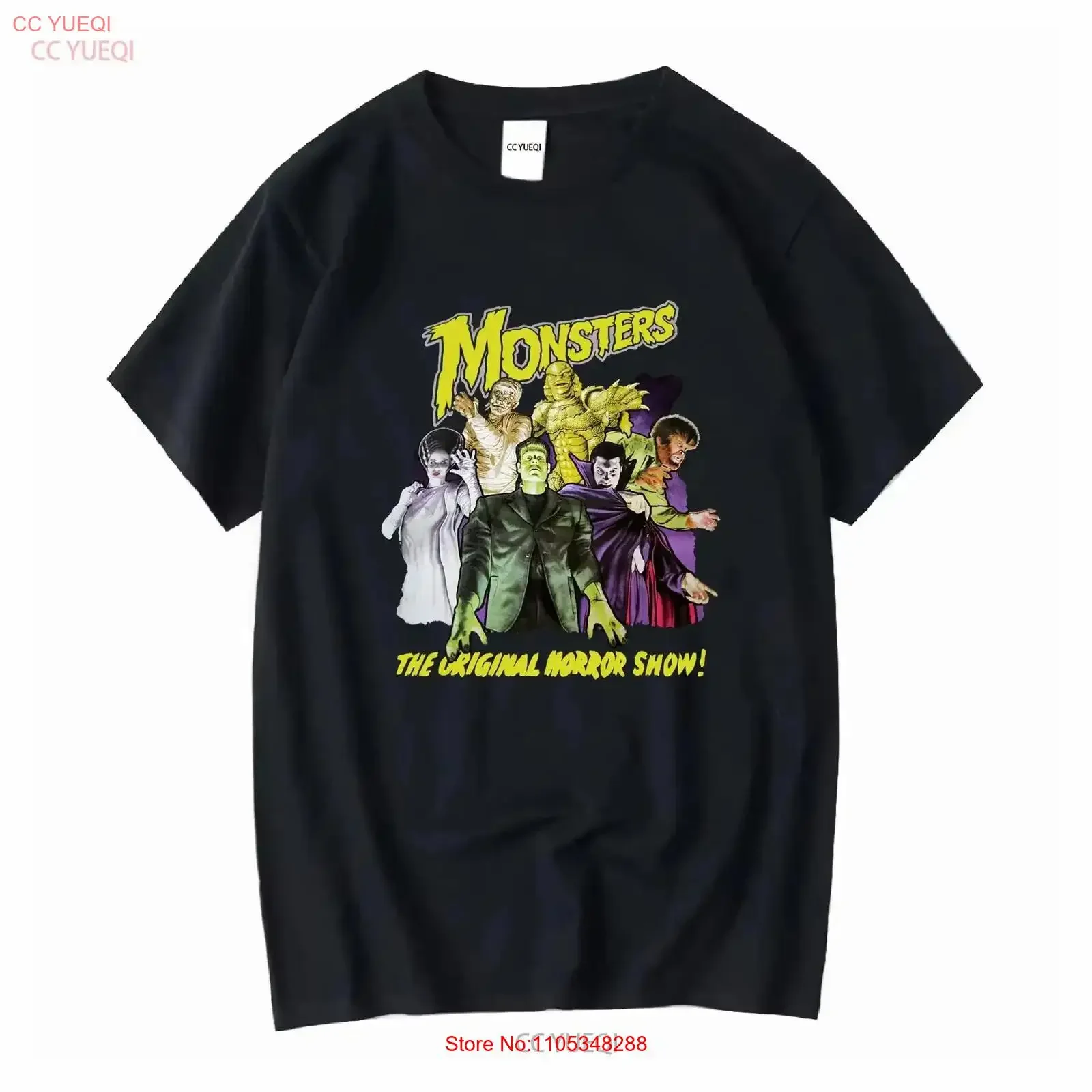 Universal Monsters Original Horror Show Monster Group T-Shirt S, Vintage-Waschung, atmungsaktiv, vielseitig, Vintage-Waschung, modisch