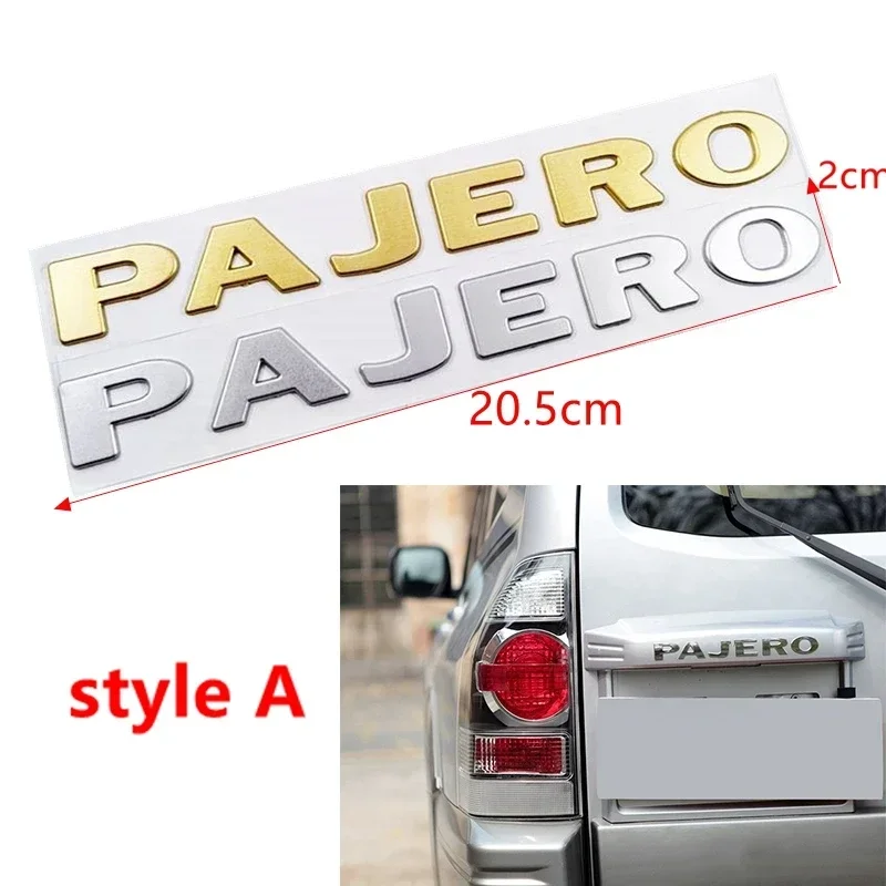 1pcs ABS Car Rear Letter LOGO Trunk Emblem Hood Sticker For Pajero V31 V32 V33 V93 V97 V73