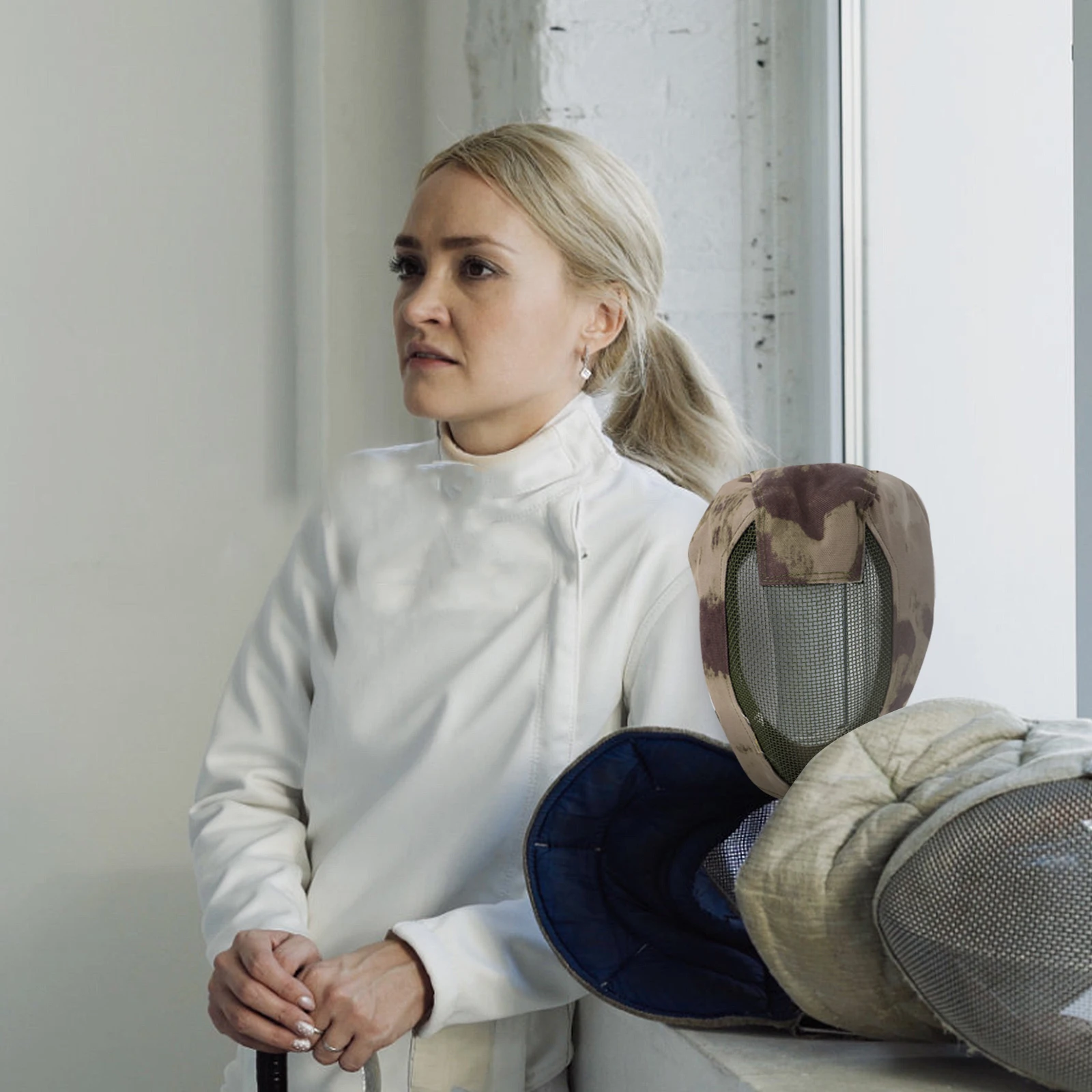 

Metal Mesh Full Face Fencing Mask Comfortable Breathable Protective Outdoor Game Head Protecting Mask