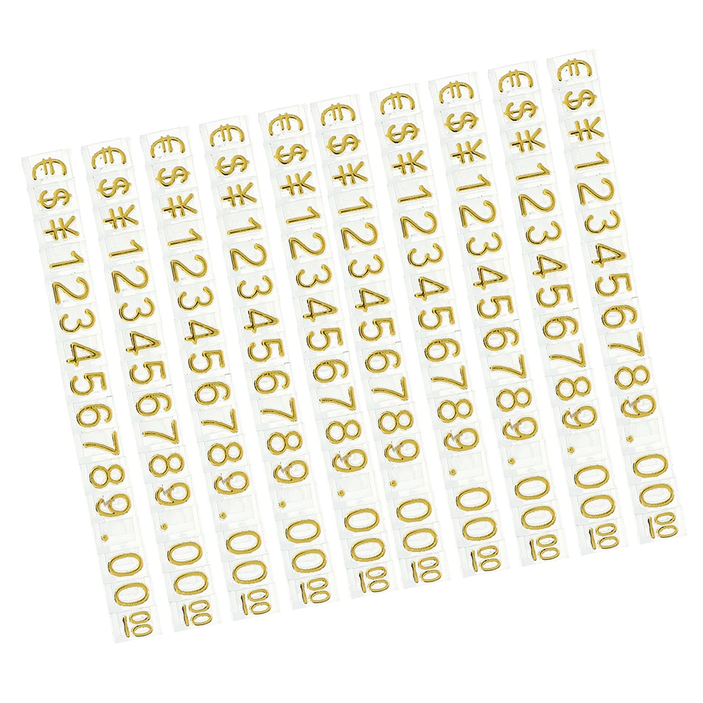 

Price Tags for Jewelry 10 Strings Digital Display Adjustable Label Stand Number Letter Base Folder Tab Pricing Cube