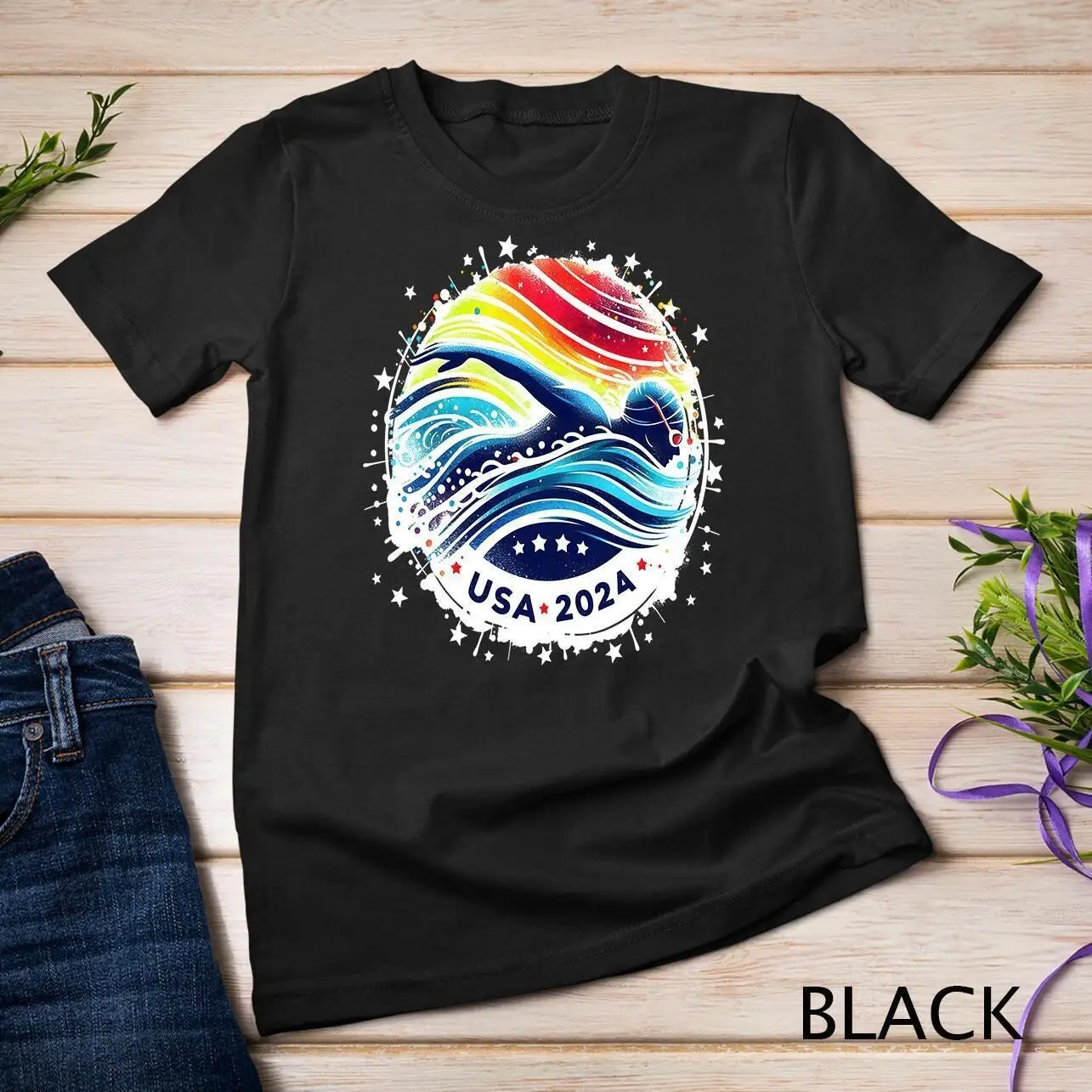 USA 2024 Jeux d'été Natation Amérique Natation 2024 USA Unisexe S-3XL Fastship