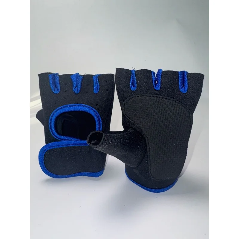 الرياضة في الهواء الطلق ركوب الدراجات دراجة اللياقة البدنية المضادة للانزلاق تنفس نصف اصبع قفازات مركبة #5