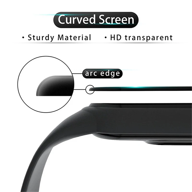 1-5PCS 9D Curved Soft Glass Film for Redmi Watch 2 3 Lite Active Full Screen Protector for Xiaomi Mi Watch Lite Color 2019 Poco