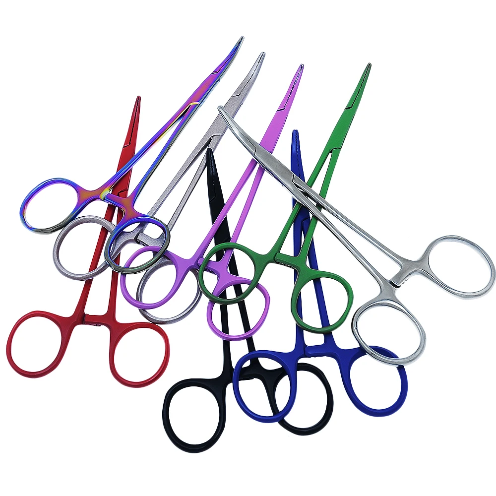 

1pcs Stainless Steel Dogs Hemostatic Forceps Hemostat Locking Clamps Forceps Fishing Pliers Cat Pets Grooming Clear Tools D0001A