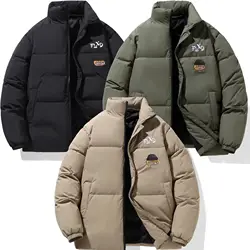 New men plus size down jacket white duck letter printing down extra fat fashion large size down warm thick warm jacket