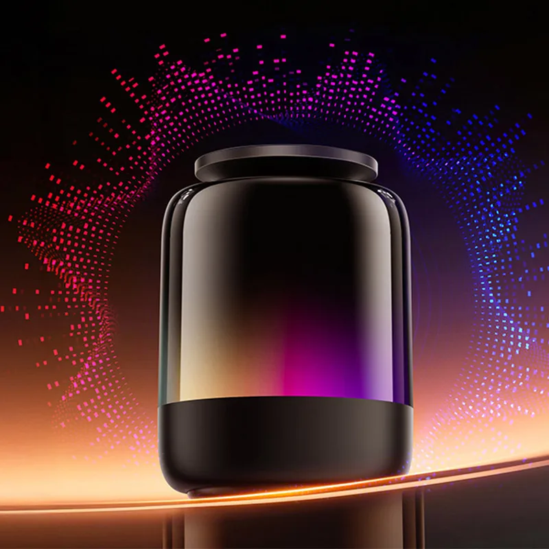 Soporte magnético para teléfono de escritorio 4 en 1, lámpara rítmica RGB, Bluetooth 5,3, altavoz, Radio, sonido estereoscópico 3D para todos los teléfonos móviles