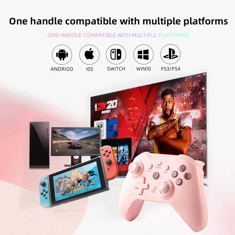 Switch gamepad Controller wireless Supporta telefoni Android/iOS/computer Win10/PS4 con doppia vibrazione del motore