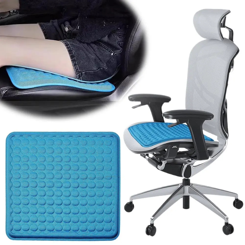 

Cooling Gel Seat Cushion Summer Cooling Seat Covers for Car Non Slip Universal Seat Pad for Long Drive Pressure Relief 3 Co O9A9
