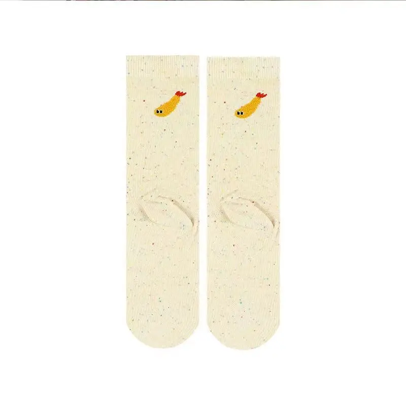 Calcetines de dibujos animados japoneses para mujer, medias con tacón flocado y puntos coloridos, de alta calidad, para primavera y otoño, 5/10 pares